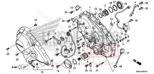PANNEAU CARTER-MOTEUR D. (NC700SD) NC700SDC de 2012